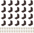 HARFINGTON 50pcs Plastic l Brackets 0.7"x1.1" (16.6x27.2mm) Large Square l Shape Bracket