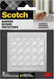 Scotch Clear Adhesive Bumper Pads, 20 PCS, Self-Stick Rubber Pads 1/2" Round, Transparent, Sound Dampening