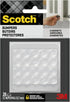 Scotch Clear Adhesive Bumper Pads, 20 PCS, Self-Stick Rubber Pads 1/2" Round, Transparent, Sound Dampening