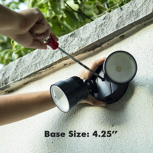 P6221B 2000 18 LUTEC Lumen Watt LED Dual-Head Floodlight Outdoor, Switch Controlled Waterproof Exterior Security Wall