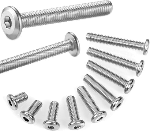 Hincell M6x16mm Bolts,50pcs M6x1.0 Bolts,304 18-8,Crib Hex Socket Head Cap Screws Furniture Screws Stainless Steel