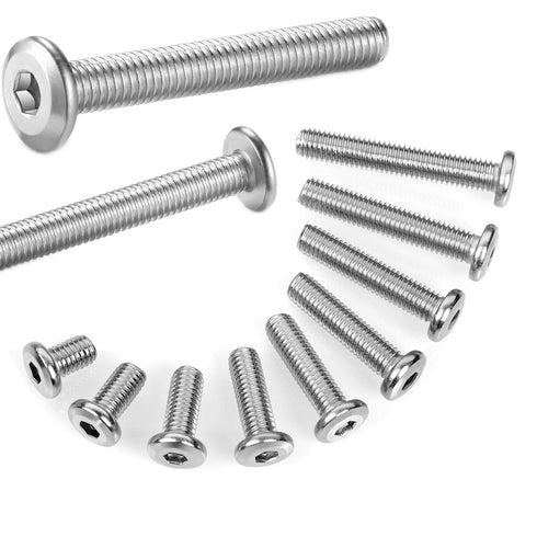 Socell M8x100mm Bolts,10pcs M8x1.25 Bolts,304 18-8, Hex Socket Head Cap Screws Furniture Screws Stainless Steel Crib