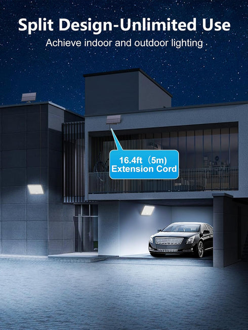 Topabol 400LED IP67 16.4ft 3 (2 Pack) Solar Lights Outdoor, Waterproof Solar Lights with Cable, Modes & Remote Control