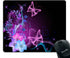 Smooffly Purple Mouse Pad for PC, Pink Purple Butterfly Design Gaming Mouse Pad