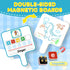 Laffunz Phonemic Awareness Elkonin Boxes Dry Erase Board, Magnetic Letter Tiles Spelling Reading Sound Games for Kids