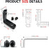 20pcs Black 2020 Series L-Shape Interior Corner Connector Joint Bracket with Screws + 1 Wrench for Aluminum Rail
