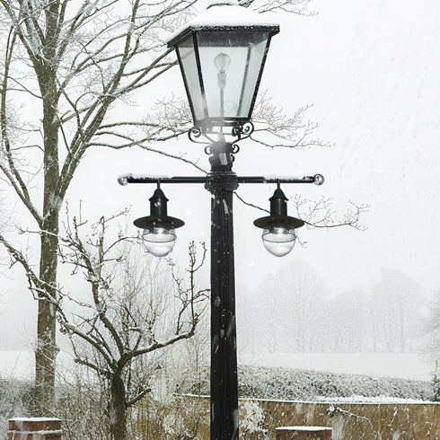 22" iplusmile Lamp Post Cross Arm Replacement: Cross Arm Ladder Rest Handle with Removable Decorative Spheres