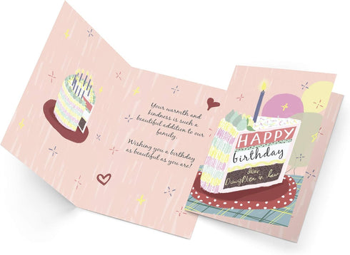 Prime Greetings Daughter In Law Birthday Card, Eco-Friendly, Thick Card Stock, 5in x 7.75in, Made in America,