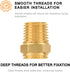 SUNGATOR 1/4" Brass Fittings Kit, 90 Degree Barstock Street Elbow, 1/4 Inch Male Hex Nipples, 1/4'' Female Coupling