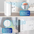 2Pack 800lbs Door Reinforcement Lock Withstands of Force - White Extra Proof Door Lock for Kids Safety Drilling