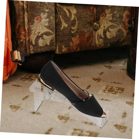 2pcs PRETYZOOM Shoe Display Stand Plastic Shoe Rack Holder for High Heels and Sandals Lightweight and Easy to Clean