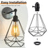 DiCUNO E26 Lamp Shade Rings, Black Threaded Reducer Light Socket Collar Ring 1-3/8 Inches (34mm) and 1-1/2 Inch (39mm)