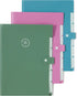 U Brands U-Eco 6 Pocket Poly Expandable Folder, Set of 3, Assorted Brights, Snap Button Closure, Letter Size
