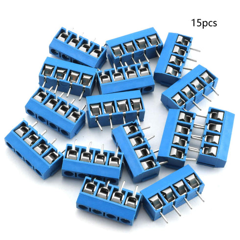 DGZZI 50pcs Blue 5mm Pitch PCB Mount Screw Terminal Block Connector for Arduino (20pcs 2 Pin + 15pcs 3 Pin + 15pcs 4