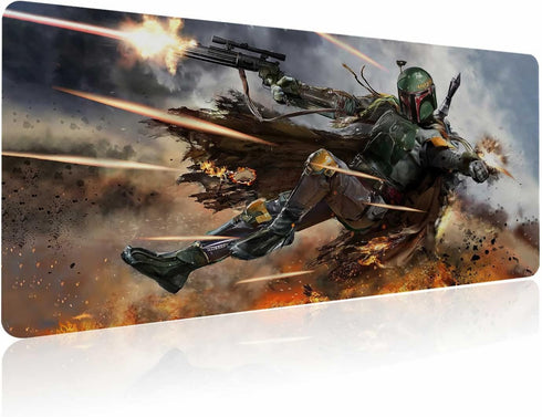 Large XXL Gaming Mouse Pad - Oversize Mousepad with Stitched Edge Frame & Anti-Slip Rubber Base, 31.5X15.7