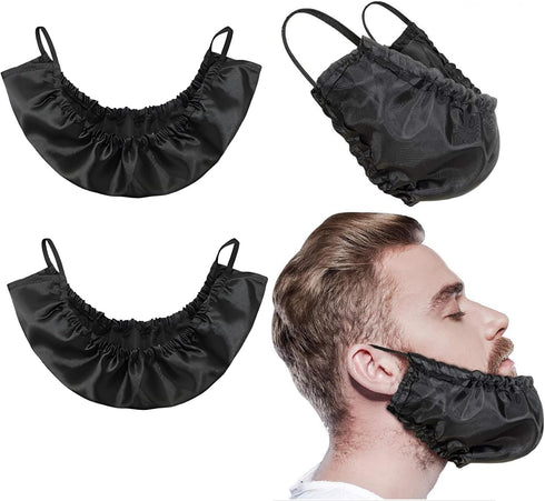 Generic 3 Pack Men Beard Bib, Black Beard Covers, Man Bedtime Bib Beard