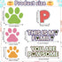 Paw Prints Bulletin Board Classroom Decorations Dog Paw Print Bulletin Board Supplies Pawsitively Great Class Bulletin Board Set Mini Paw Print Cutouts for Blackboard Classroom School Party Decor