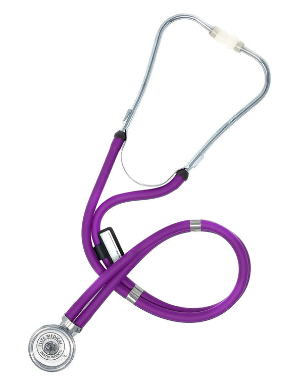 EMI Purple Sprague Rappaport Dual Head Stethoscope for Nurses and Medical Professionals