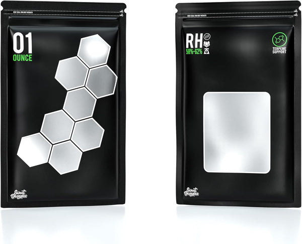 Official 1 Ounce Bags, 50 Pack Lock & Seal Storage & Curing Bags, Heat Sealable 6" x 9.8" x 3.15" Inch