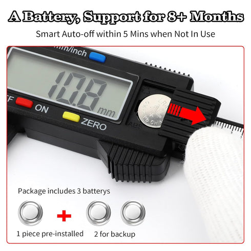 Digital Caliper - Esydon Upgraded 6 Inch Measuring Tool, Electronic Ruler with Large LCD Screen