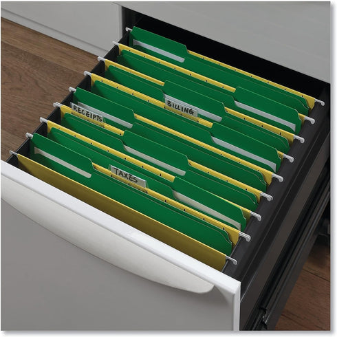 Universal 13522 Deluxe Top Tab Folders, 2 Fasteners, 1/3 Tab, Letter, Green, 50/Box