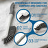 SLinBeiBy 3 Pack Set, Hard Bristle Scrub Brush Heavy Duty Cleaning Brushes with Ergonomic Handle, Specifically Designed