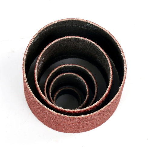 8milelake 25pcs Sanding Round Drum Set for Woodworking, Drill Press Sander Sleeves Tool
