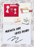 White Felt Board Combo with Bulletin Board and Whiteboard, 10.2" x 14.2", White Wood Frame, Whiteboard+WH-2636WH