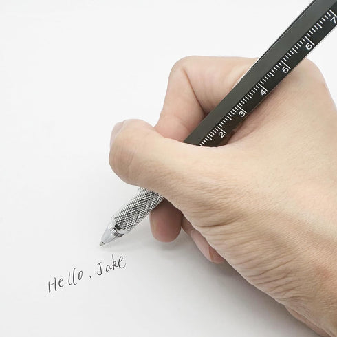 DUNBONG Metal Multi tool Pen, 6-in-1 Stylus Pen with Screwdriver, Ballpoint Pen, Level and Ruler