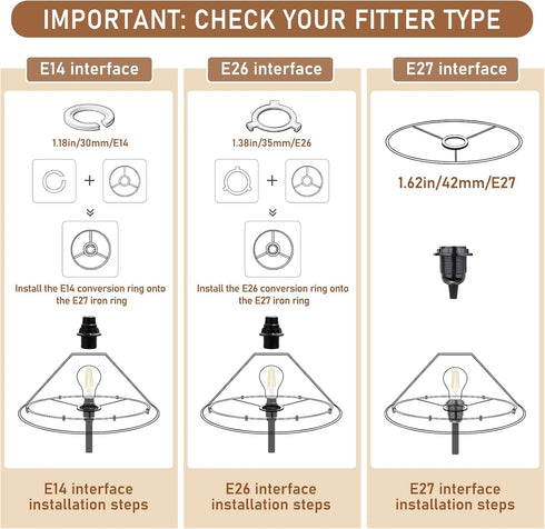 E27, E26 E14 3.5 15 7 inch 1 Pack) Small Scalloped Table Lamp Shades - Petal Lamp Shade for Table Lamps, Floor Lamps