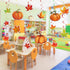 Fall Bulletin Board Decorations with Maple Leaves, Pumpkin, Scarecrow Truck Cutouts and Bulletin Boarder Stickers