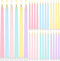 Baquler 24 Pcs 11'' Pastel Flameless Taper Candles Colorful LED Candle Sticks