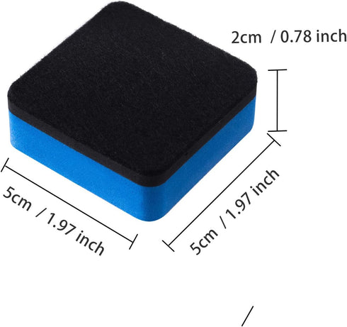 Favide 24 Pack Magnetic Whiteboard Dry Eraser Cleansers for Classroom, Home, and Office (Square, Blue)
