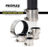 Fernco Proflex P3000-22 Shielded Pipe Coupling for Plumbing Connections, Cast Iron, Plastic, Steel