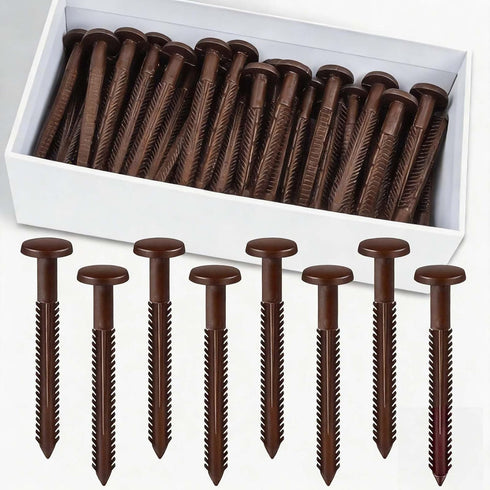 QincLing 60Pcs 3 Inch Vinyl Shutter Fasteners, Window Shutter Panel Pegs Shutter Screws