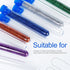 Teenitor 50 Pack Clear Plastic Test Tubes with Blue Caps, 13×78mm, Great for Halloween Party