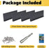 4 Pack 10 Inch Aluminum Gutter Valley Splash Guard, Grey for Valley, Corner, or Straight