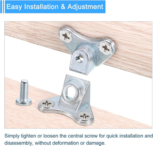 24Pcs uxcell Removable Corner Brace, Metal Butterfly L Brackets Right Angle Support with Screws for Shelves, Cabinets