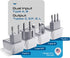 Ceptics European Plug Adapter 4 Pack Set - USA to Europe, Italy, Germany, England, Spain, Iceland, France (Type C, E/F,