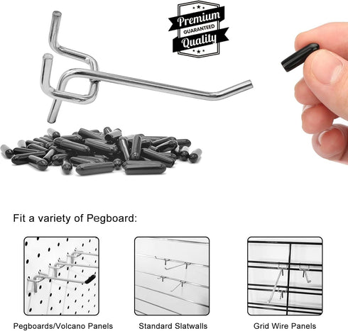Pegboard Hooks Accessories, 2 inch Pegboard Organizer Kit for Garage Tool Storage, 32 Pack