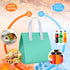 50 9.5" 9.5" 6"(Multicolor) Kacctyen Pcs Insulated Take Away Bags Bulk Thermal Insulation Food for Coffee Milk Tea