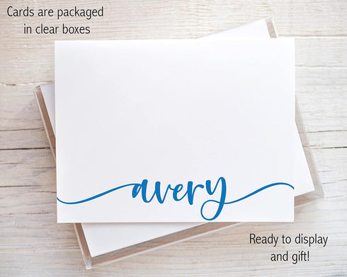 Designing Moments Set Set 10 22-101 Personalized Stationery Note Cards, Thank You Cards, Name in Calligraphy