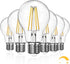 Dimmable A19 Clear LED Light Bulbs, 60W Equivalent, 2700K Soft Warm White, E26 Base, 6 Packs