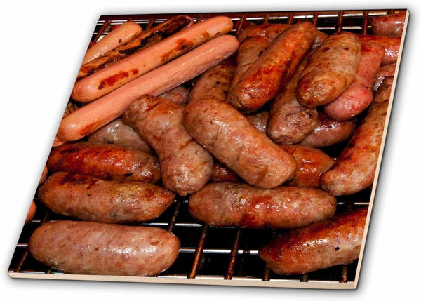 3dRose Roasted hot Dogs and Sausages, Cuisine - LI11 NTO0047 - Nico