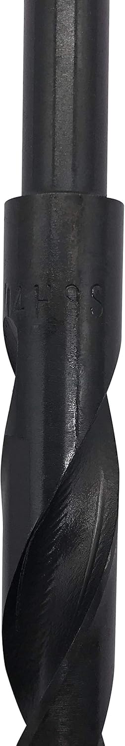 14mm(9/16-Inch) Reduced Shank Drill Bit, 1/2” Shank High Speed Steel Twist Bit HSS-9341 for Aluminum Copper Wood