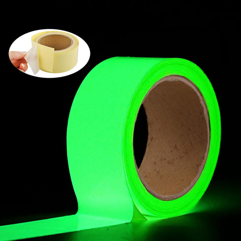 Oumers Glow in The Dark Tape, 33 ft x 2 inch Green High Bright Luminous Waterproof Sticker