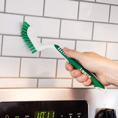 Libman Scrub Brush Kit Three Durable Brushes for Grout, Tile, Bathroom, Kitchen, Family Made in the USA