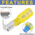 haisstronica 120 PCS Yellow Heat Shrink Piggyback Spade Connectors, 12-10 AWG Quick Disconnect Piggyback Terminals
