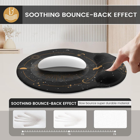 iLeadon Mouse Pad with Wrist Rest Set - Ergonomic Non-Slip Base for Computer Home Office Decor