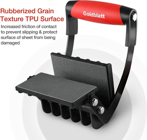 Goldblatt 2 Pack Panel Carrier, Plywood Lifting Tool for Wood, Synthetic Cement Board - Clamping Thickness up to 3/4"